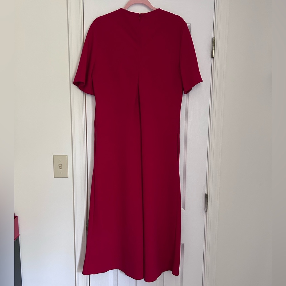 NWT ZARA RED MIDI SWING DRESS SIZE XXL ZW COLLECTION - Picture 6 of 12